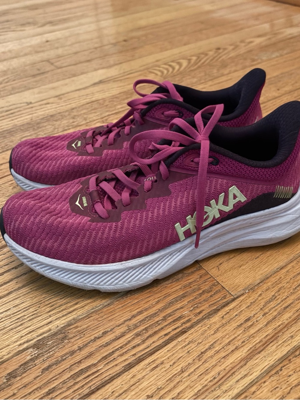 Hoka One One Women's Running Shoes - Magenta with White Midsole